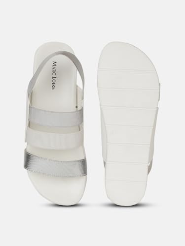 Image of Marc Loire Women Platform Heel Fashion Sandal With Slingback Strap; Smart Casual Footwear
