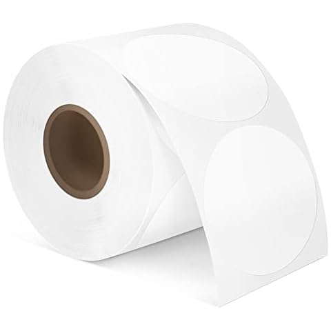 Etiquetas Térmicas Directas Redondas Blancas Autoadhesivas POLONO Cover