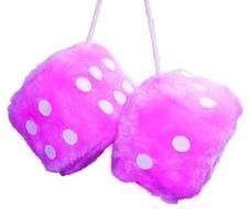 Pink Fluffy Dice