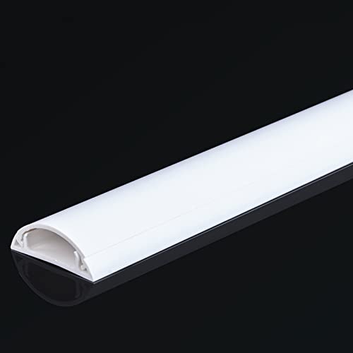 Cable Hider Floor Strips, Cubiertas para cables adhesivas blancas, negras, doradas y marrones para gestión de cables eléctricos bajo escritorio, Organizador de cables para TV montada en pared, Ancho 46mm miniatura 6
