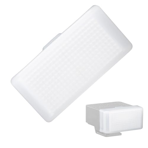 Materiale resistente: realizzato in plastica PV, questa copertura luminosa garantisce una lunga durata e allo stesso tempo offre un'eccellente diffusione della luce. Il design semitrasparente diffonde efficacemente la luce e migliora la tua esperienza fotografica senza compromettere la qualità.
