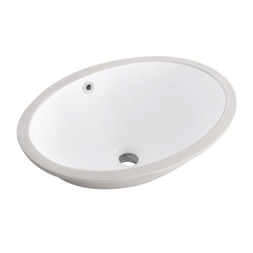 KDKSC Undermount Bathroom Sink 20.5"x15.4" Oval Undermount Sink White Ceramic Bathroom Sinks Under Counter Basin with Overflow by KDKSC - Image 3