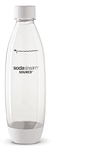 Sodastream 1l Carbonating Bottles - Fit to Source/Genesis deluxe Makers (Twin Pack) (White)