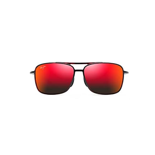 Maui Jim Kaupo Gap, Gafas para Mujer, Rojo Negro Tortuga Hawaii Lava, Medium