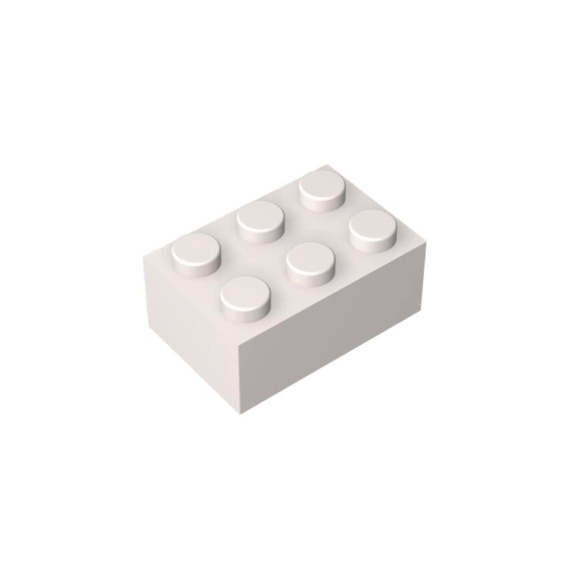 Gobricks 3002 Basic Bricks Brick 2x3 50 Pieces GDS-541 Compatible with Lego Building Blocks Color:White