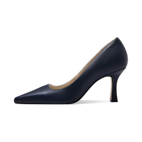 Image of Women's Closed Toe High Heels Dress Pointed Toe Wedding Pump Shoes Prom Bridal Work Office Pumps for Women