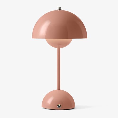 Modernas lámparas de mesa LED táctiles, luz nocturna, maceta, seta, recargable, lámpara de escritorio para cafetería, dormitorio, restaurante, decoración de brotes rosados, regalo