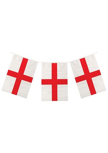 Henbrandt England Flag Bunting PVC English World Cup/ St Georges Day Party Decoration Accessory