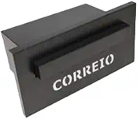 Caixa De Correio Moderna Slim Fosca Escrito Correio (Preto)