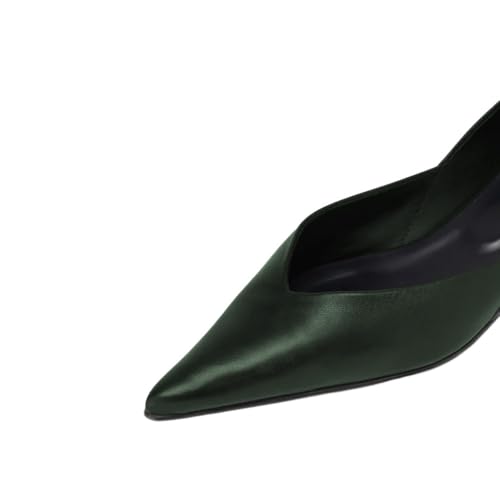 Pazzion Women's Comfy Closed Pointy Toe Ballet Flats Slip On V Cut Low Heels Daily Walking Shopping Shoes Size 4-16 US4