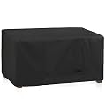 NettyPro Patio Coffee Table Cover Rectangular, Waterproof Outdoor Furniture Small Side Table Cover Rectangle, 36x22x18 inch, Black