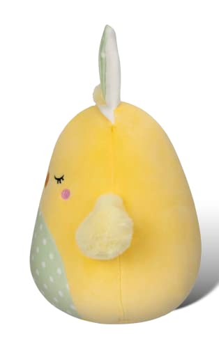 Squishmallows Official Kellytoy 12 Inch Aimee Chick Yellow Plush - Green Bunny Ears And Belly With White Polka Dots - Easter Squad 2023 Stuffed Animal Farm Toy #TOP2