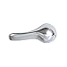 Toilet Tank Flush Lever Toilet Handle Front Mount Brass Flusher Arm Zinc Handle Universal Decorative Replacement Tool (Silvering)