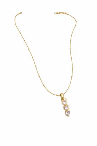 Image of RIDHVEE Anti-Tarnish Gold Plated Pendant Necklace for Women & Girls | Skin Friendly Lightweight Fashion Jewellery | Elegant Minimalist Chain Necklace & Gifting