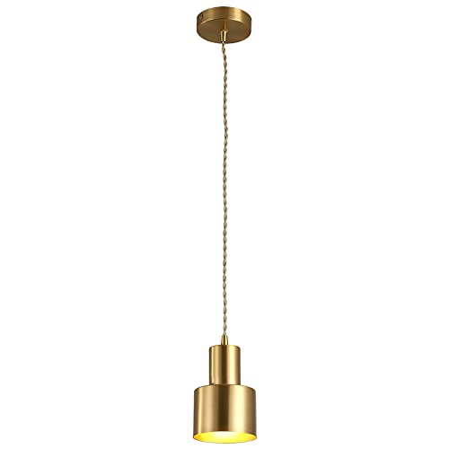 Chandelier tout-cuivre suspendu doré 12x19cm pour lampe de chevet maison