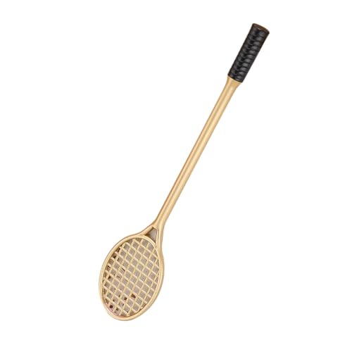 Bolígrafo gel con diseño de raqueta de tenis negro 0.5mm miniatura 5