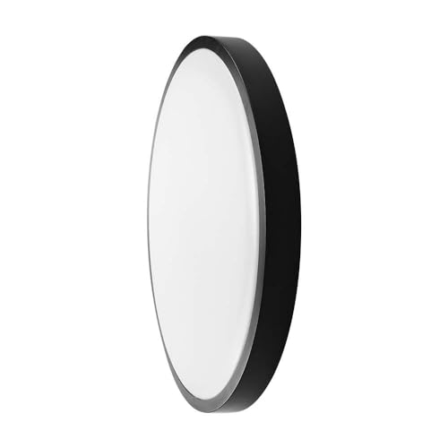 V-TAC Plafón LED redondo 24 W marco negro 3000 K IP44
