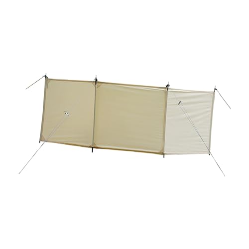 JISADER Outdoor Windshield Camp Stove Windscreen Shelter Furnace Windscreen Privacy Screen for Hiking, BBQ, Garden, Beige, Rectangle 250cmx70cm