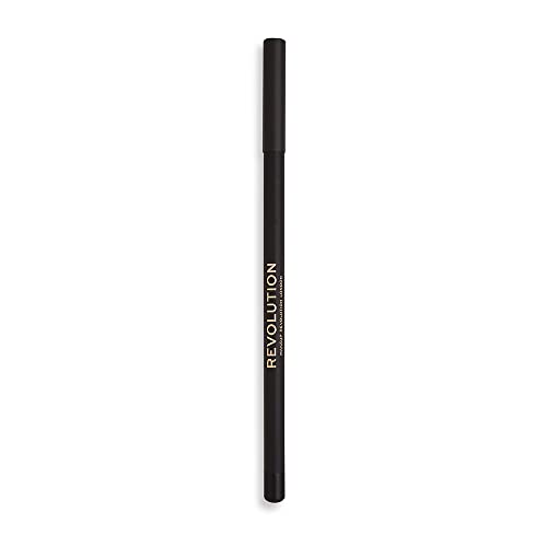 Delineador de ojos Makeup Revolution lápiz negro mate pack 2 miniatura 2