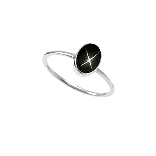 Anneau en Étoile Noire naturelle et argent 925 pour sublimer vos soirées