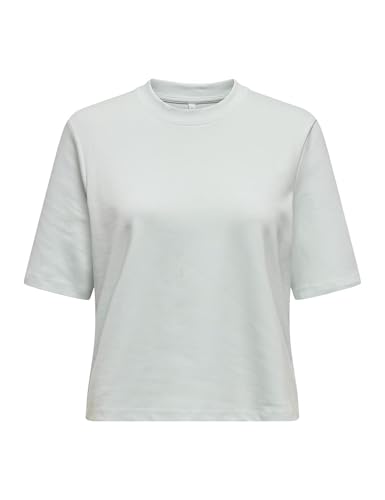 Photo de ONLY Onlrobbyn Life S/S O-Neck JRS Top Box, Bleu Barbeau pâle, L Femmes