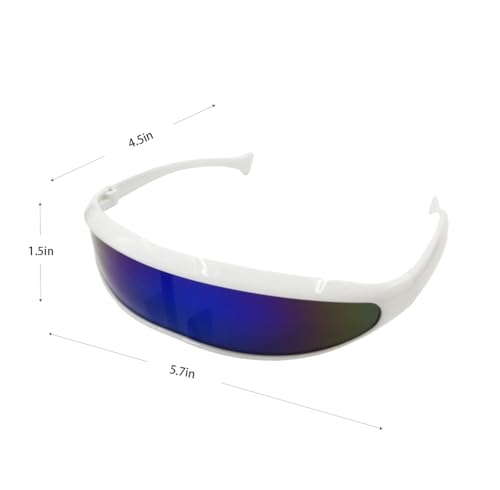 VIGUEUR UV400 Mirrored Sunglasses, Narrow Frame, Futuristic Design3