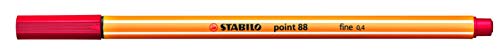 Caneta Hidrográfica Point 88/40, Stabilo, Vermelha, Blister c/1 unidade