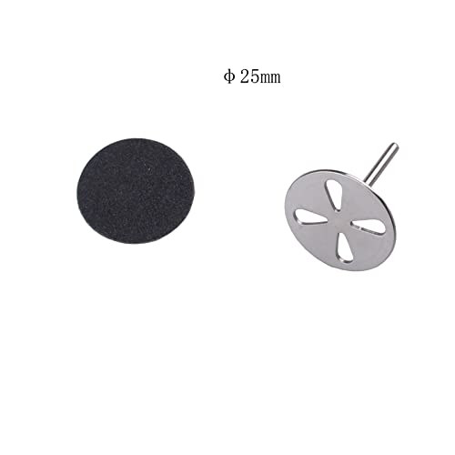MZCMSL 150pcs Sandpaper Discs(#80#150#240 Grits) and Metal Drill Bit, 25mm Pedicure Sanding Disc Bit for Dead Skin Callus Electric Foot File