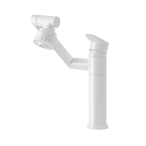 Robinet mitigeur de lavabo blanc orientable pour une routine fluide