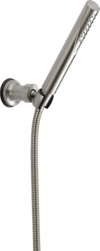 Delta Faucet Trinsic Single Spray Wall-Mount Hand Shower Hand Held Shower with Hose Brushed Nickel Handheld Shower Head Slide Bar Hand Shower Handheld Shower Stainless 55085-SS