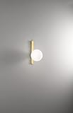 Photo Gallery applique enoire in metallo oro con diffusore in vetro bianco Photo Gallery applique enoire in metallo oro con diffusore in vetro bianco