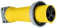 Hubbell M4100C12R 100A - 125/250V Yellow Female Socket Spade Terminal Connector