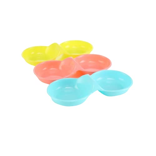 Elite Fab Cat Feeding Bowl Set | Non-Slip, Non-Toxic Plastic Double Bowls for Food & Water | Durable, Easy to Clean | Perfect for Cats | Pack of 3 (B0BX9C7WB6) Amazon Price History, Amazon Price Tracker