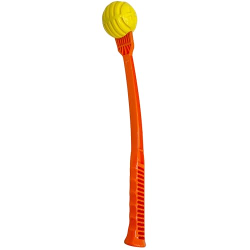 HUNTER Hundespielzeug FLINGERZ Ball, befüllbarer Gummiball für Apportiertraining, pfeift beim Fliegen, schwimmfähig, kompatibel mit Schleuderstab, robust & gut sichtbar, Größe: 7 cm