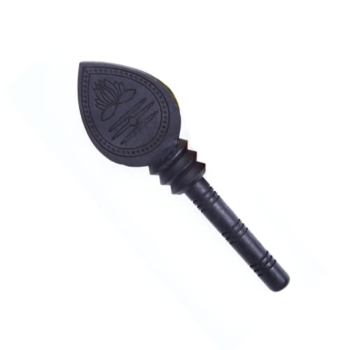 anciently Ebony Wood Natural Unpolished Karungali Vel (Small, 6 Inches, Black)