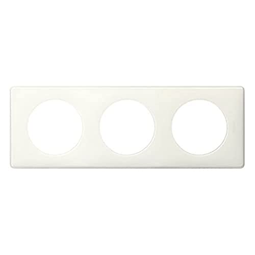 LEGRAND | Plaque De Finition Céliane, Collection Laqué Blanc, 3 Postes, Montage Horizontal Ou Vertical, Design Épuré Pour Intérieur Moderne