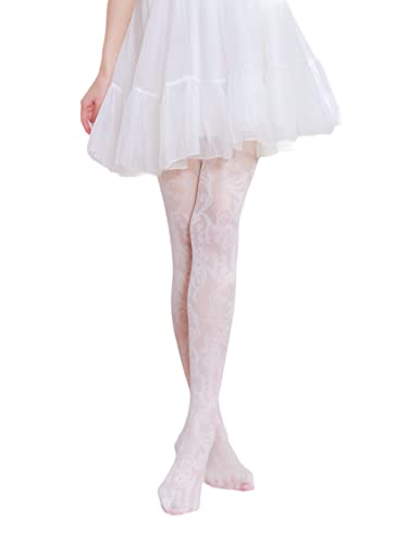 Image of Sahabowi Women Tights, Sheer High Waist Pantyhose, Vintage Control Top Stockings, Siwa7