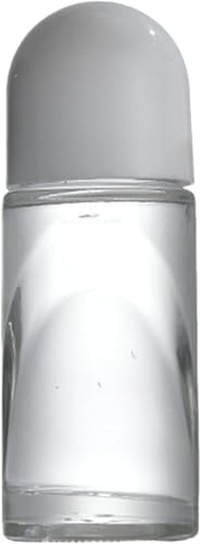 50ML Glass Empty Roller Bottles with Plastic Roller Ball, Deodorant Roll On Bottles Containers Leak Proof Massage Rollers Ball Bottle with Cap for Essential Oil Perfume Cosmetics (White)