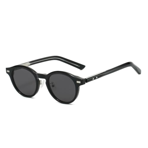 Lunettes de soleil punk de festival et terrasses d'été style rétro rond pour homme
