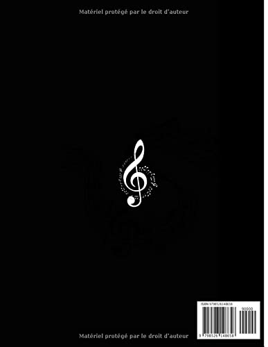 Cahier de Musique et Chant: Carnet de partitions et papier manuscrit- 12 portées par page - 105 page