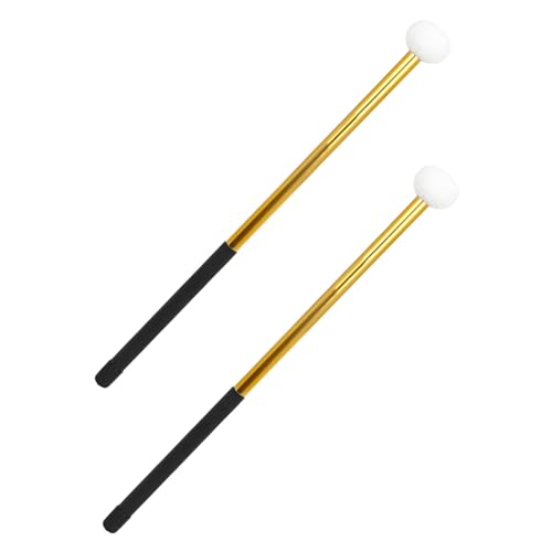 Baquetas profesionales para percusión de aluminio y fieltro miniatura 1