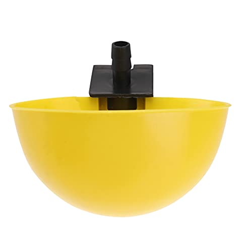 15pcs Bird Water Drinker Automatic Pigeon Feeder Quail Water Dispenser Dove Water Pot Container Poultry Watering Bowls for Farm Animal Flock Quail Hen Yellow