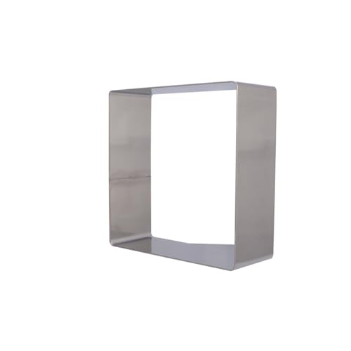 BESTonZON Baking Supplies Square Mousse Stainless Steel Cake Ring Mousse Cutter Cake Dessert Ring Pastry Mould Baking Tool (7 Inch) Cake Pan