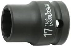 Ko-ken 14406M-22 1/2 Sq. Dr. Socket 22mm 12 point Length 38mm Thin walled