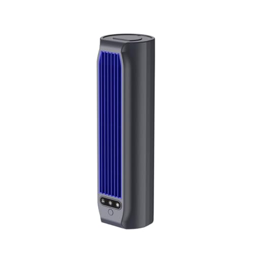 Vital CoolingBreeze Portable 3-speed fan with LED touch screen USB rechargeable for home and office (Blue)
