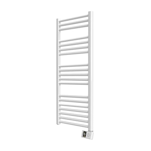 Calientatoallas Rointe ORION 500W, Secatoallas Eléctrico Digital 19 Tubos con WiFi, Blanco RAL 9016, Acero, 121.5 x 50 x 9.5 cm, Montaje en Pared