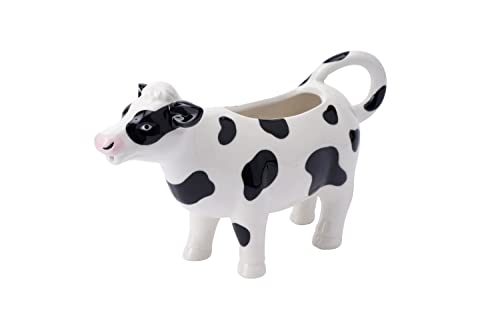 CGB Giftware | Large Cow Milk Jug | Breakfast Afternoon Tea | Holds 230ml | Kitchen Accessory | Black and White | Gift Boxed | Loft Range | GB05903