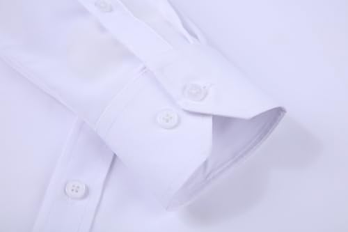 Alex Vando Mens Dress Shirt Wrinkle Free Regular Fit 4-Way Stretch Button Down Shirts
