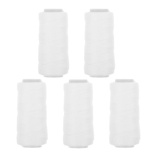 OSALADI Hilo para Depilar Cejas y Rostro 5 Rollos de Algodón, Herramienta Multiusos para Depilación Manual Máquina, Indicado para Piel Sensible y Uso en Casa