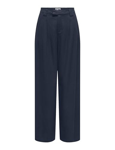 Pantalon large en lin ONLY Onlsvea-Goa pour femme bleu marine XS